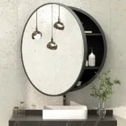 Picture of Streamlined round medicine cabinet Majiro