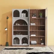 صورة خزانة الكتب مورا مع أرفف و أدراج - خشب طبيعى.