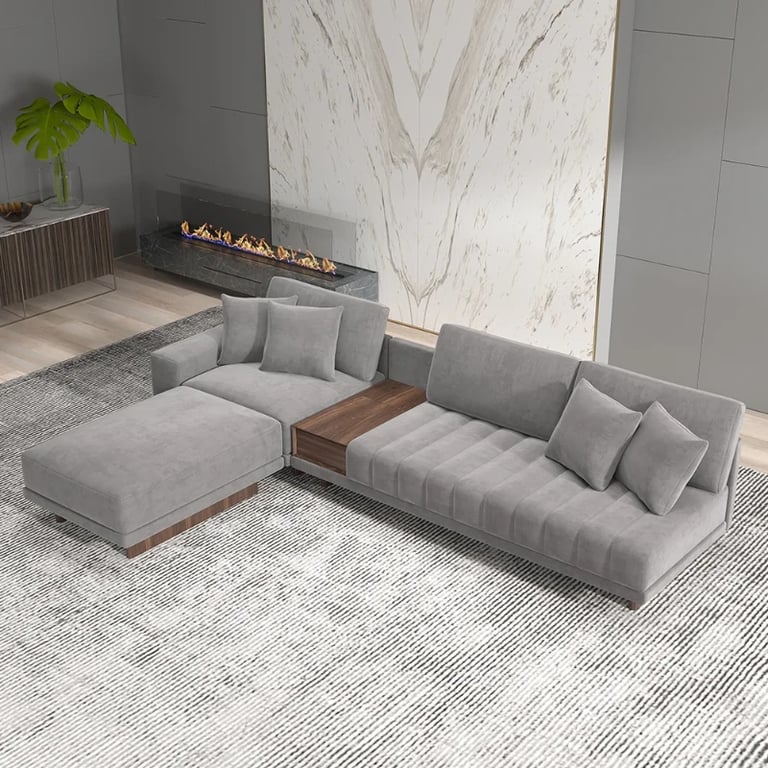 Picture of Armia L-Shaped Sectional – Natural Wood