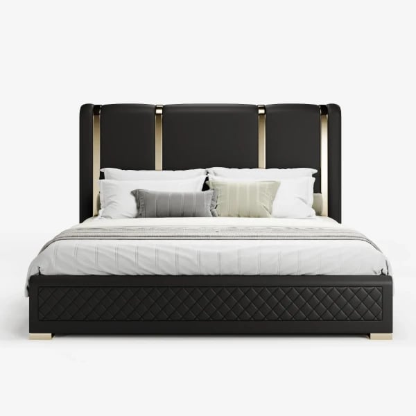 صورة سرير أوريليا لوكس  – أسود وذهبي