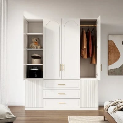 Picture of Lolly elegant wardrobe with shelves and drawers