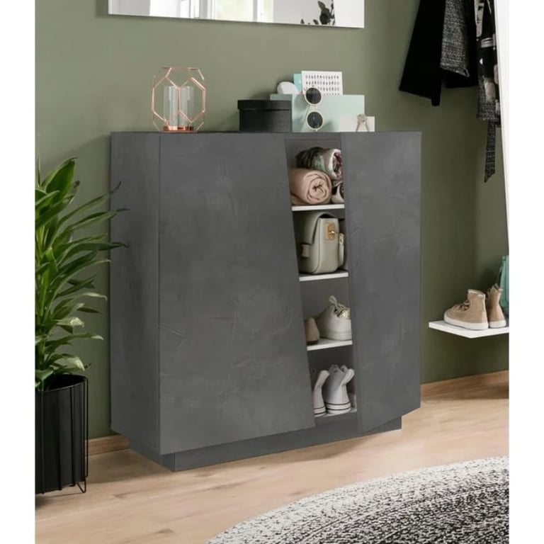 Picture of Ajena Shoe Storage Cabinet - Grey