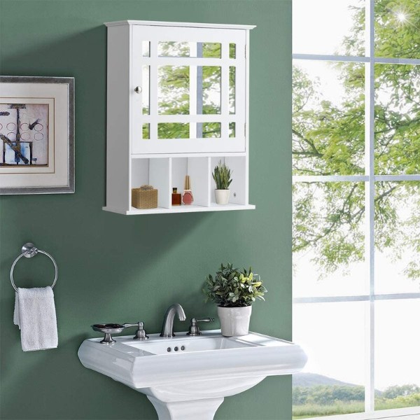 Nova Wall Mounted Bathroom Cabinet - Natural wood