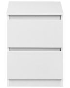 صورة بلانش – كومود جانبي أبيض بدرجين خشب طبيعى