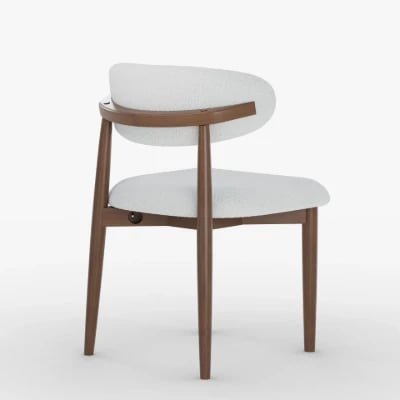 صورة كرسي الطعام إليو بظهر منحني – تصميم أنيق من الخشب الطبيعي المعالج