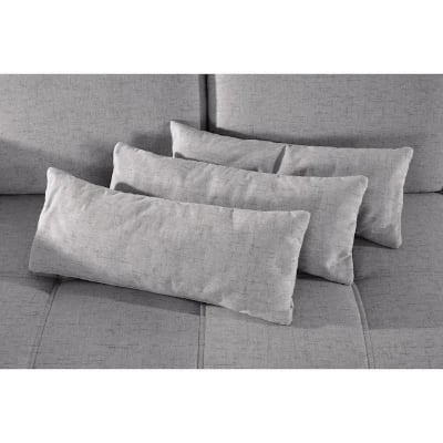 Picture of Bianco Modern L-Shaped Sectional – Natural Wood Base