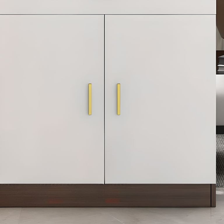 Élévé Display Divider Cabinet – Natural Wood with Decorative Panel.