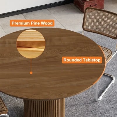 Picture of Gevora Round Dining Table - Natural Wood