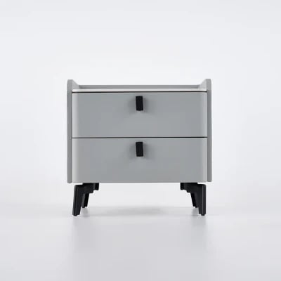 Terryé Nightstand – Natural Wood Design with Faux Marble Top