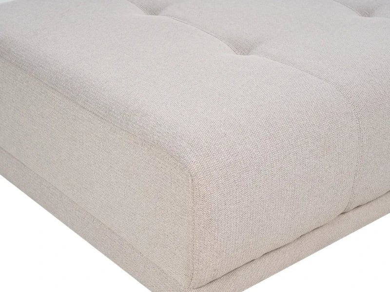 Maven Ottoman – Elegant Tufted Design in Natural Wood