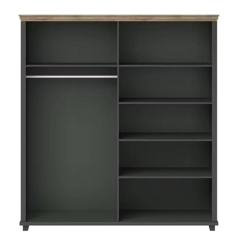 صورة دولاب إمانويلا خشب طبيعي مع مرآه