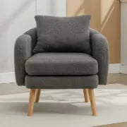 Picture of Velvera Velvet Armchair – Soft Comfort with Natural Wood Legs