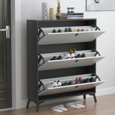 Picture of Recetar Shoe Storage Cabinet - 3 Folding Drawers
