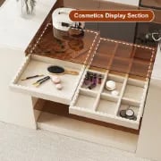 Picture of Lunara – Natural Walnut Wood Storage Cabinet with 3 Drawers