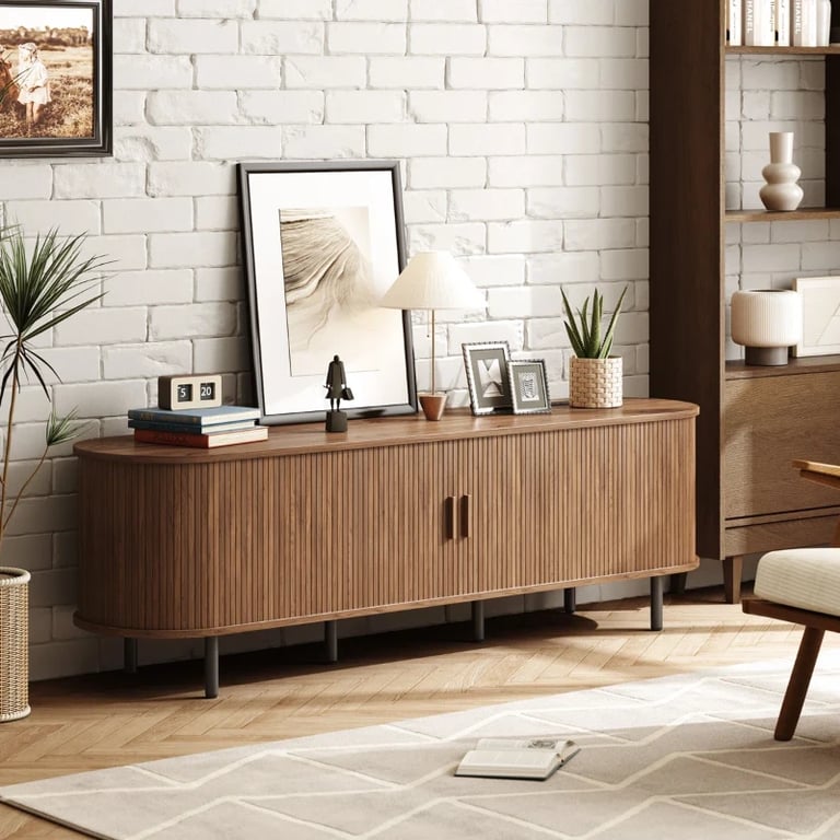 Rivano Modern TV Unit with Contemporary Design – Natural Wood