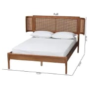 Picture of Marissa Natural Wood Bed with Curved Headboard