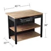 Cusin Kitchen Island With Storage