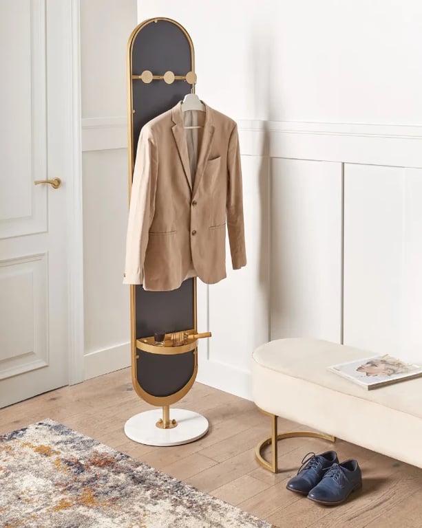 Picture of Pureté Floor Mirror - Natural wood Metal Frame.