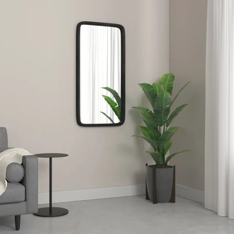 Aisja Rectangle Wood Wall Mirror