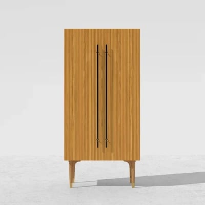 Picture of Levie Natural wood Wardrobe with 2 doors