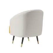 Picture of Saphira Modern Accent Chair – Leather with Stainless Steel Legs