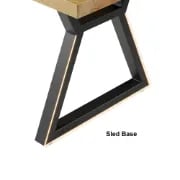 صورة سيبار طاولة طعام سطح خشبي مع أرجل معدنية