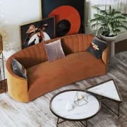 Picture of Wegen Curved Sofa - Natural Wood