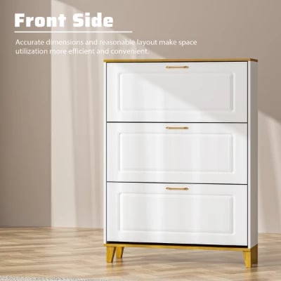 Éliane – Modern Natural Wood Shoe Cabinet