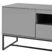 Picture of ‏Miro – Matte Grey Natural Wood TV unit with Metal Base