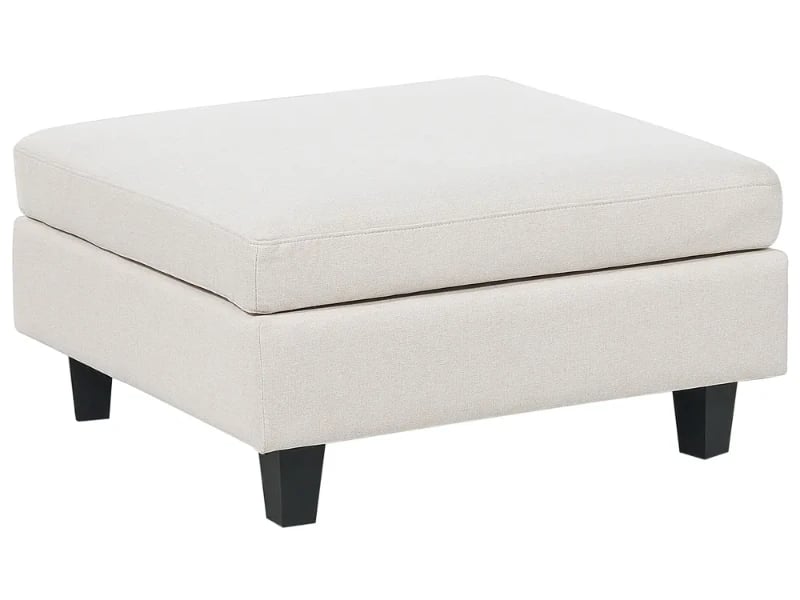 Nivra Square Ottoman – Padded Cushion Top with Wooden Legs