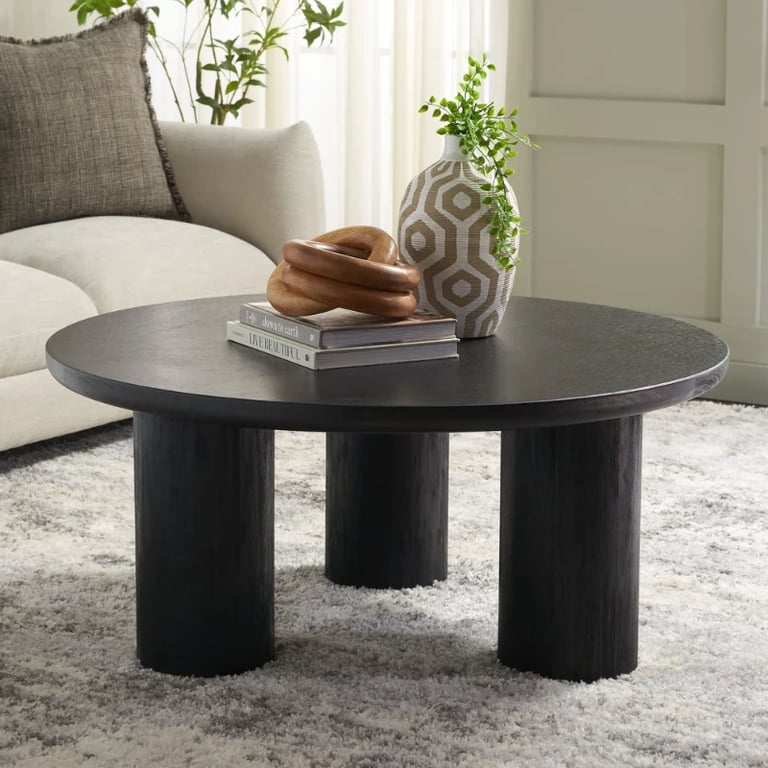 Nova Round Coffee Table – Natural Wood