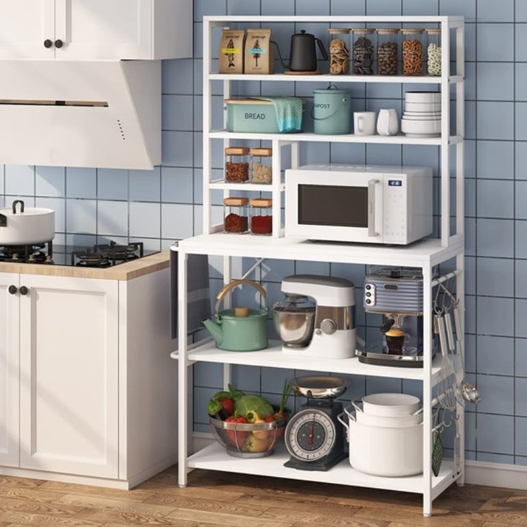 Tribesigns Baker's Rack, Kitchen Microwave Stand with Storage Shelves