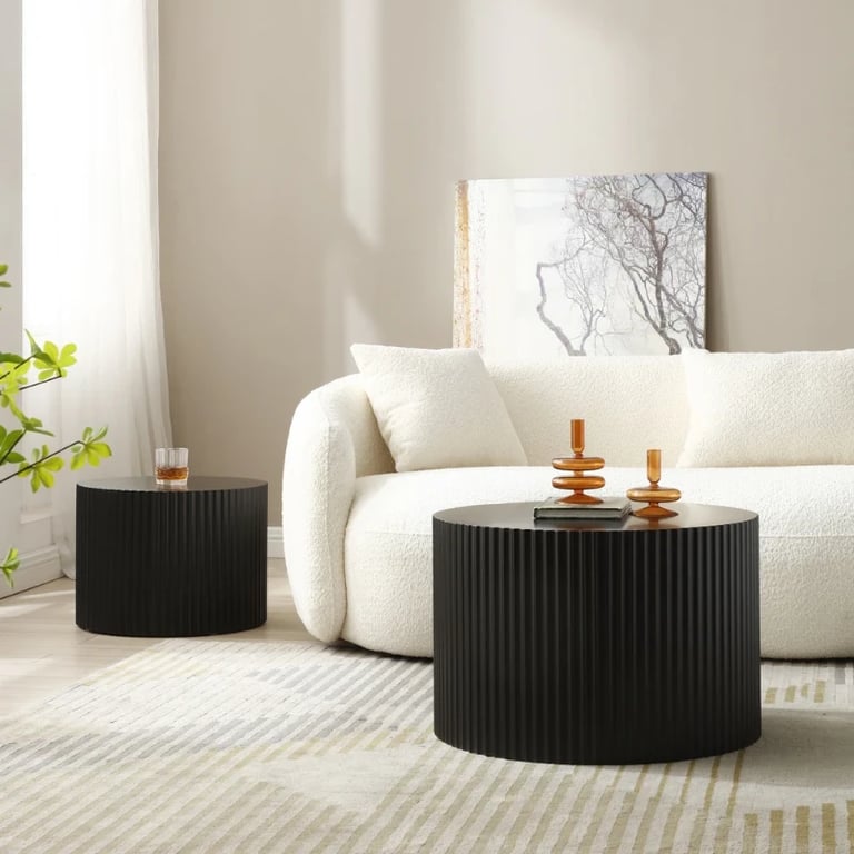 صورة آڤارا  طاولات متداخلة دائرية من الخشب الطبيعي