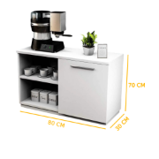Picture of Zavero Coffee Corner Cabinet – Compact Design with Open Shelves & Side Door