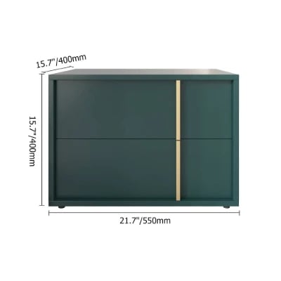 Picture of Kramzi Nightstand Natural wood - 2 drawers