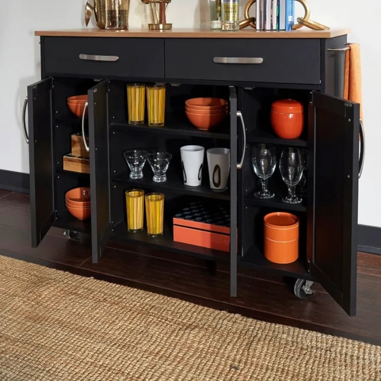 Algarro Wide Rolling Kitchen Cart