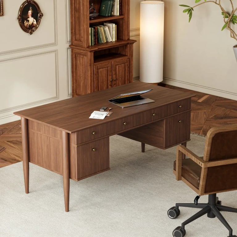 Lorianno – Elegant Natural Wood Desk