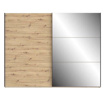 صورة طقم غرفة نوم ماراي – خزانة بباب منزلق من الخشب الطبيعي