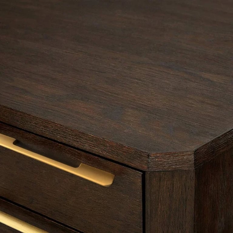 صورة كرامو – مكتب خشب طبيعي مع 5 أدراج