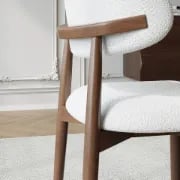 Picture of Elio Curved Back Dining Chair – Elegant Form with Treated Natural Wood