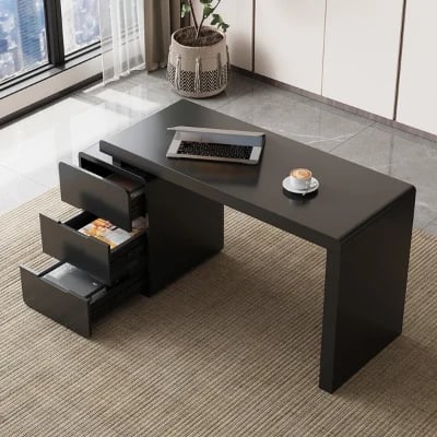 Picture of Mular – Natural Wood Desk with Multi-Drawer Storage & Movable Cabinet