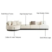 Picture of Sandro L-Shaped Sectional – Natural Wood