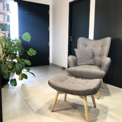 Picture of Montana Armchair Set – Natural Wood Armchair with Matching Footrest