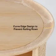 صورة كراك طاولة قهوة خشب طبيعي وراتان