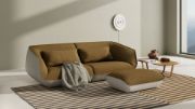 Modara – Dual-Tone Lounge Sofa with Natural Wood Base