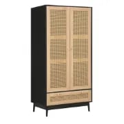 Picture of Celyn – Rattan 2-Door Wardrobe with Drawer