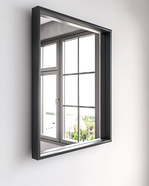 Picture of Orlina – Natural Wood Frame Bathroom Mirror