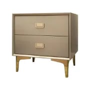 Renise – Modern 2-Drawer Nightstand in Natural Wood