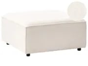 Luvo Ottoman – Square Plush Design with Natural Wood Frame