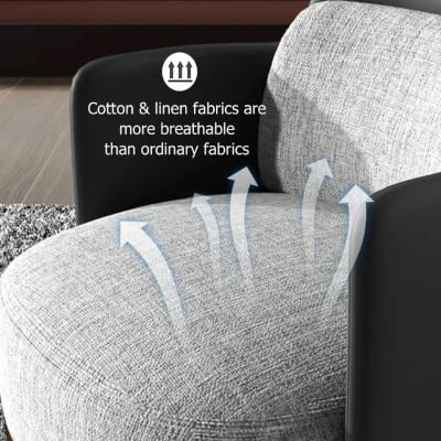 صورة كرسي ديبورا بذراعين – تصميم أنيق بقاعدة خشب طبيعي